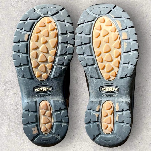 KEEN Cush Briggs II Brown Leather Non-Marking Anti-Slip Shoes Size 8 Walking - Picture 10 of 13